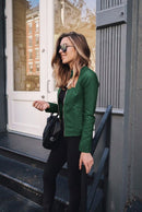 Jaqueta de Couro Feminina - Moda Inverno